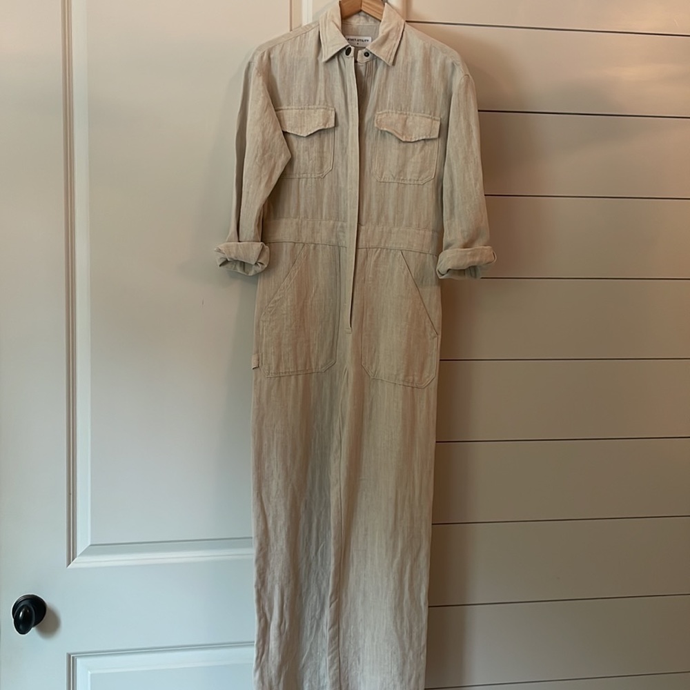 Rivet Utility “Bigwig” jumpsuit, linen, Size Small - Picture 7 of 11